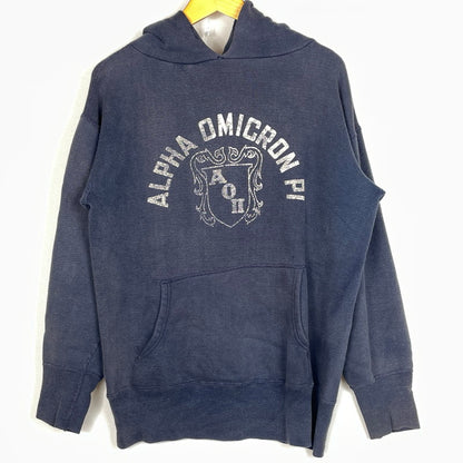 【現状渡し品】【メンズ】 UNKNOW 50's～60's VINTAGE ALPHA OMICRON PI HOODIE 50年代～60年代 ヴィンテージ アルファ オミクロン パイ フーディー 長袖 トップス プルオーバーパーカー 145-260811-sa-02-tei サイズ：不明 カラー：ネイビー 万代Net店