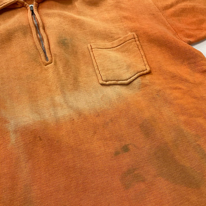 【現状渡し品】【メンズ】 JOCKEY ジョッキー 70's～80's HALF ZIP S/S SWEAT 70年代～80年代 ハーフ ジップ ショートスリーブ スウェット 長袖 トップス トレーナー 145-260811-sa-09-tei サイズ：L カラー：オレンジ 万代Net店
