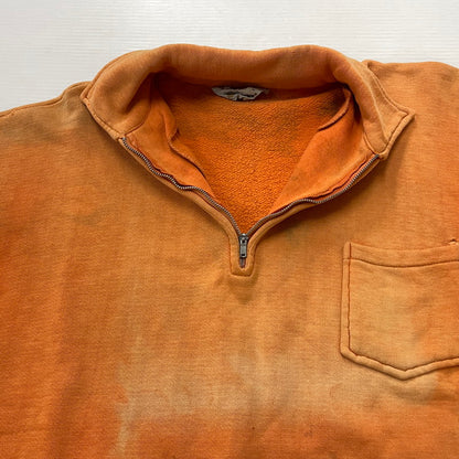 【現状渡し品】【メンズ】 JOCKEY ジョッキー 70's～80's HALF ZIP S/S SWEAT 70年代～80年代 ハーフ ジップ ショートスリーブ スウェット 長袖 トップス トレーナー 145-260811-sa-09-tei サイズ：L カラー：オレンジ 万代Net店