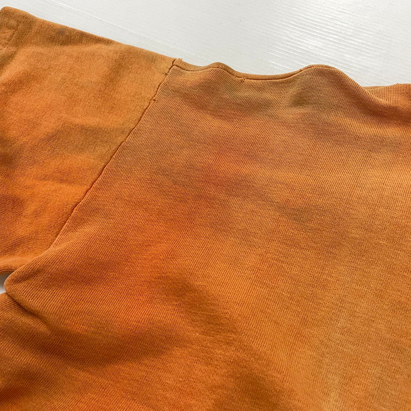 【現状渡し品】【メンズ】 JOCKEY ジョッキー 70's～80's HALF ZIP S/S SWEAT 70年代～80年代 ハーフ ジップ ショートスリーブ スウェット 長袖 トップス トレーナー 145-260811-sa-09-tei サイズ：L カラー：オレンジ 万代Net店