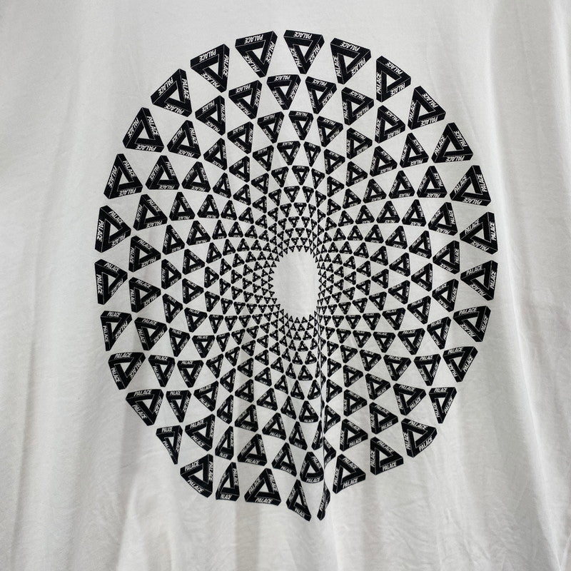 【中古品】【メンズ】 Palace Skateboards パレス スケートボード SWIRLY SS TEE トライアングルロゴ Tシャツ 142-260822-nm-31-tei サイズ：XL カラー：ホワイト 万代Net店
