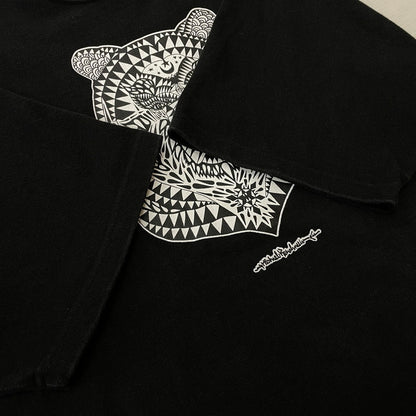 【中古品】【メンズ】 FAT エフエーティー × HUSKYROUNDUP ハスキーラウンドアップ × Sb エスビー スケートボードジャーナル H.R.GRIZZLY S/S TEE F32310-TS03-AB グリズリー Tシャツ 半袖トップス 142-260826-ss-05-teih サイズ：FAT カラー：ブラック 万代Net店