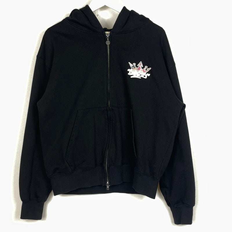【中古品】【レディース】 9090 ナインティナインティ King LOGO ZIP HOODIE NN2195 キング ロゴ ジップ フーディー 長袖 トップス ジップパーカー 170-260811-sa-01-tei サイズ：L カラー：ブラック 万代Net店