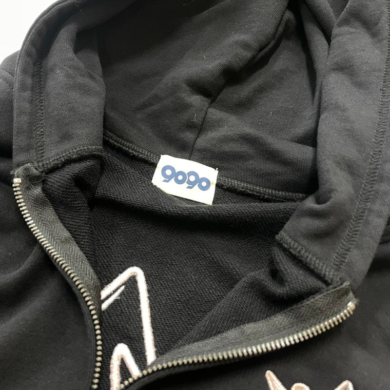 【中古品】【レディース】 9090 ナインティナインティ King LOGO ZIP HOODIE NN2195 キング ロゴ ジップ フーディー 長袖 トップス ジップパーカー 170-260811-sa-01-tei サイズ：L カラー：ブラック 万代Net店