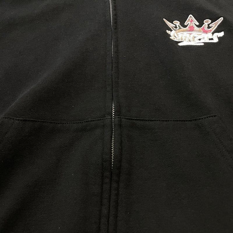 【中古品】【レディース】 9090 ナインティナインティ King LOGO ZIP HOODIE NN2195 キング ロゴ ジップ フーディー 長袖 トップス ジップパーカー 170-260811-sa-01-tei サイズ：L カラー：ブラック 万代Net店