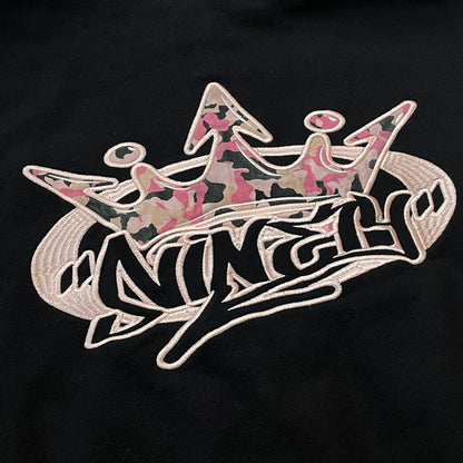 【中古品】【レディース】 9090 ナインティナインティ King LOGO ZIP HOODIE NN2195 キング ロゴ ジップ フーディー 長袖 トップス ジップパーカー 170-260811-sa-01-tei サイズ：L カラー：ブラック 万代Net店