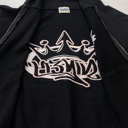 【中古品】【レディース】 9090 ナインティナインティ King LOGO ZIP HOODIE NN2195 キング ロゴ ジップ フーディー 長袖 トップス ジップパーカー 170-260811-sa-01-tei サイズ：L カラー：ブラック 万代Net店