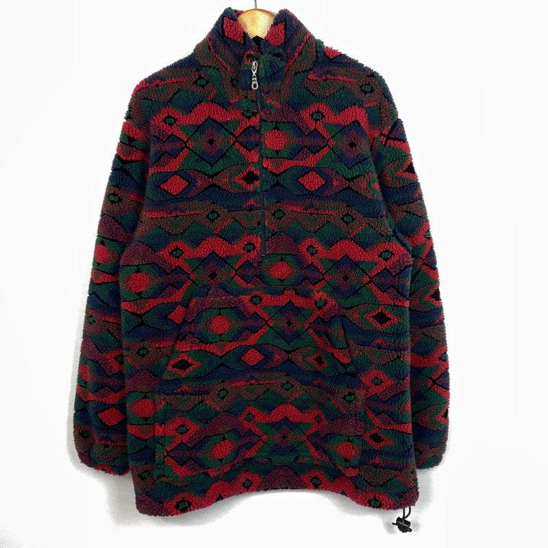 【中古品】【メンズ】 WOOL RICH ウール リッチ 90's BOA FLEECE ANORAK JACKET 90年代 ボア フリース アノラック ジャケット アウター USA製 144-260811-sa-08-tei サイズ：M カラー：総柄 万代Net店