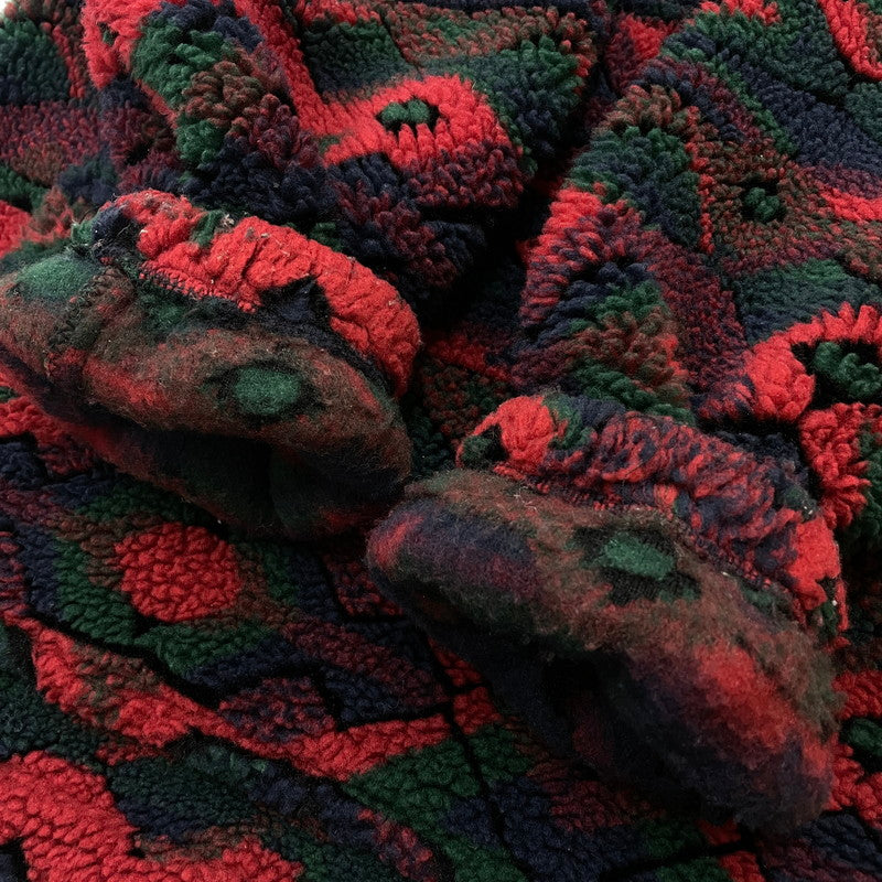 【中古品】【メンズ】 WOOL RICH ウール リッチ 90's BOA FLEECE ANORAK JACKET 90年代 ボア フリース アノラック ジャケット アウター USA製 144-260811-sa-08-tei サイズ：M カラー：総柄 万代Net店