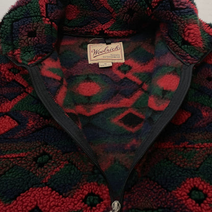 【中古品】【メンズ】 WOOL RICH ウール リッチ 90's BOA FLEECE ANORAK JACKET 90年代 ボア フリース アノラック ジャケット アウター USA製 144-260811-sa-08-tei サイズ：M カラー：総柄 万代Net店
