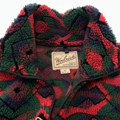 【中古品】【メンズ】 WOOL RICH ウール リッチ 90's BOA FLEECE ANORAK JACKET 90年代 ボア フリース アノラック ジャケット アウター USA製 144-260811-sa-08-tei サイズ：M カラー：総柄 万代Net店