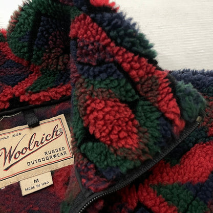 【中古品】【メンズ】 WOOL RICH ウール リッチ 90's BOA FLEECE ANORAK JACKET 90年代 ボア フリース アノラック ジャケット アウター USA製 144-260811-sa-08-tei サイズ：M カラー：総柄 万代Net店