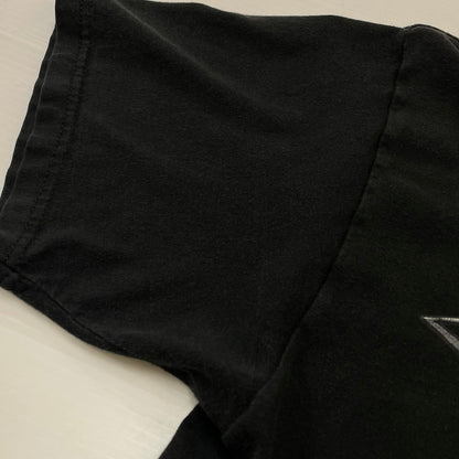 【中古品】【メンズ】 HANES HARLEY DAVIDSON ヘインズ ハーレー ダビッドソン BLUE FIRE LOGO "BACK THUNDER" TEE ブルー ファイヤー ロゴ ブラック サンダー Tシャツ 半袖 トップス 145-260811-sa-10-tei サイズ：XL カラー：ブラック 万代Net店