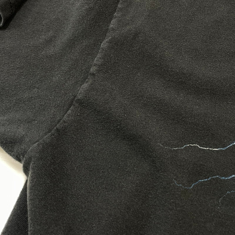 【中古品】【メンズ】 HANES HARLEY DAVIDSON ヘインズ ハーレー ダビッドソン BLUE FIRE LOGO "BACK THUNDER" TEE ブルー ファイヤー ロゴ ブラック サンダー Tシャツ 半袖 トップス 145-260811-sa-10-tei サイズ：XL カラー：ブラック 万代Net店