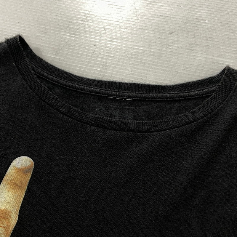 【中古品】【メンズ】 SPENCERS スペンサー 90's~00's FUCK HAND SIGN TEE 90年代～00年代 ファック ハンド サイン Tシャツ 半袖 トップス 145-260811-sa-11-tei サイズ：L カラー：ブラック 万代Net店