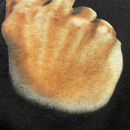 【中古品】【メンズ】 SPENCERS スペンサー 90's~00's FUCK HAND SIGN TEE 90年代～00年代 ファック ハンド サイン Tシャツ 半袖 トップス 145-260811-sa-11-tei サイズ：L カラー：ブラック 万代Net店
