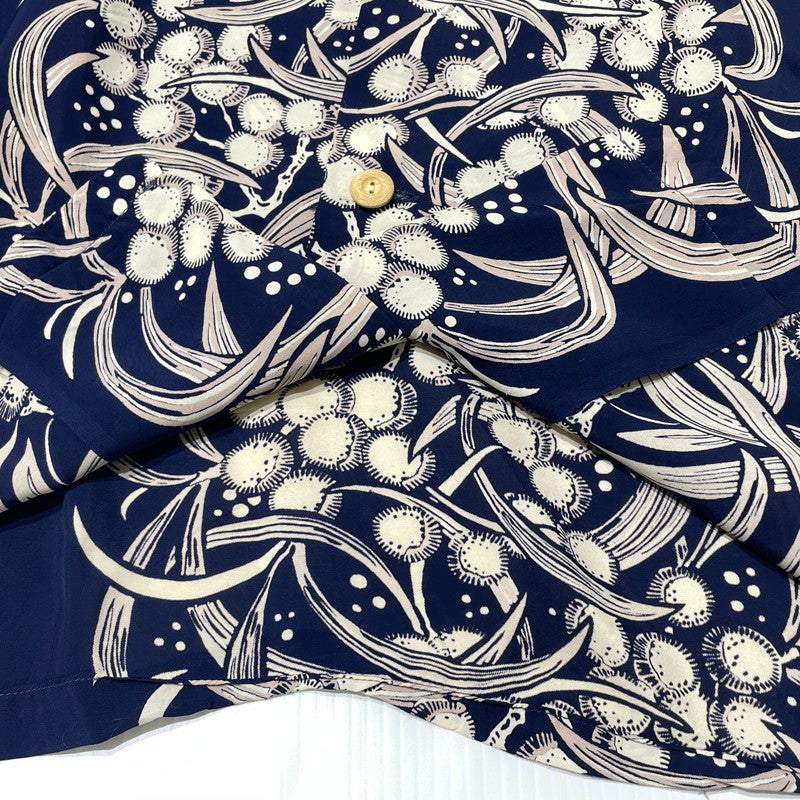【中古品】【メンズ】 SUN SURF サンサーフ 50’s VINTAGE ALOHA SHIRT "KOA BORDER" SS36421 50年代 ヴィンテージ アロハ シャツ コア ボーダー アウター 復刻 145-260812-sa-04-tei サイズ：L カラー：ネイビー 万代Net店