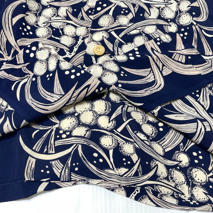 【中古品】【メンズ】 SUN SURF サンサーフ 50’s VINTAGE ALOHA SHIRT "KOA BORDER" SS36421 50年代 ヴィンテージ アロハ シャツ コア ボーダー アウター 復刻 145-260812-sa-04-tei サイズ：L カラー：ネイビー 万代Net店