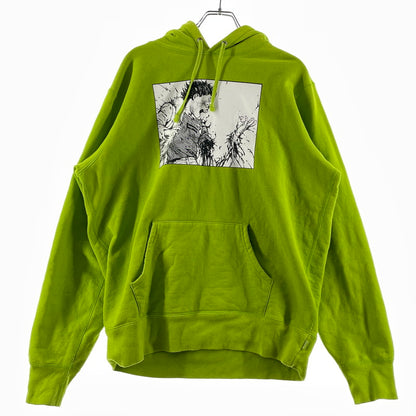 【中古品】【メンズ】 SUPREME シュプリーム 17AW AKIRA ARM HOODED SWEAT SHIRT 2017年秋冬 アキラ アームフーディー スウェット シャツ 長袖 トップス プルオーバーパーカー 149-260812-sa-07-tei サイズ：M カラー：ライム 万代Net店
