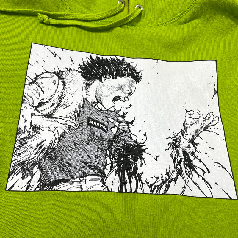 【中古品】【メンズ】 SUPREME シュプリーム 17AW AKIRA ARM HOODED SWEAT SHIRT 2017年秋冬 アキラ アームフーディー スウェット シャツ 長袖 トップス プルオーバーパーカー 149-260812-sa-07-tei サイズ：M カラー：ライム 万代Net店