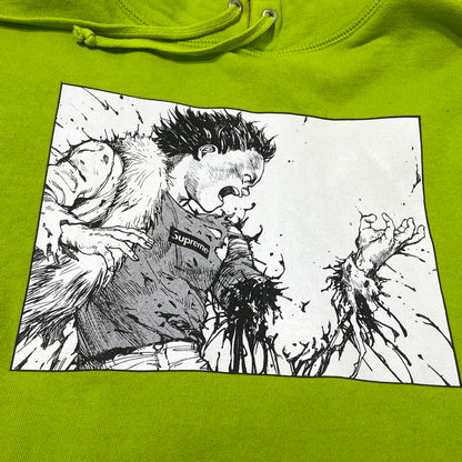 【中古品】【メンズ】 SUPREME シュプリーム 17AW AKIRA ARM HOODED SWEAT SHIRT 2017年秋冬 アキラ アームフーディー スウェット シャツ 長袖 トップス プルオーバーパーカー 149-260812-sa-07-tei サイズ：M カラー：ライム 万代Net店