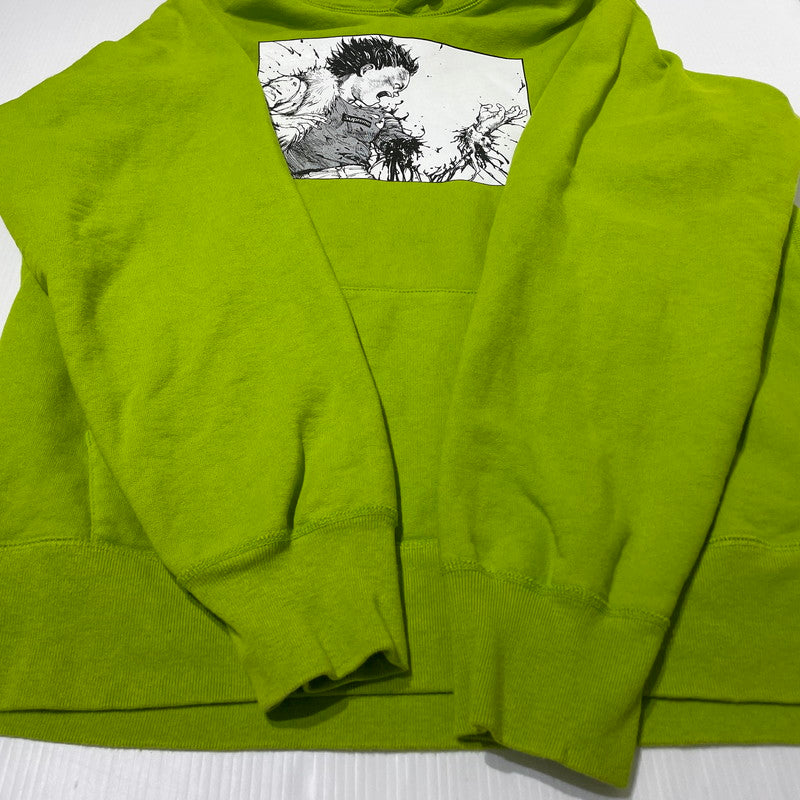 【中古品】【メンズ】 SUPREME シュプリーム 17AW AKIRA ARM HOODED SWEAT SHIRT 2017年秋冬 アキラ アームフーディー スウェット シャツ 長袖 トップス プルオーバーパーカー 149-260812-sa-07-tei サイズ：M カラー：ライム 万代Net店