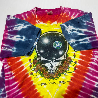 【現状渡し品】【メンズ】 FRUIT OF THE LOOM フルーツ オブ ザ ルーム 90's GRATEFUL DEAD SPACE YOUR FACE T-SHIRT 90年代 グレイトフル デッド スペース ユア フェイス Tシャツ 半袖 トップス 145-260812-sa-08-tei サイズ：L カラー：タイダイ 万代Net店