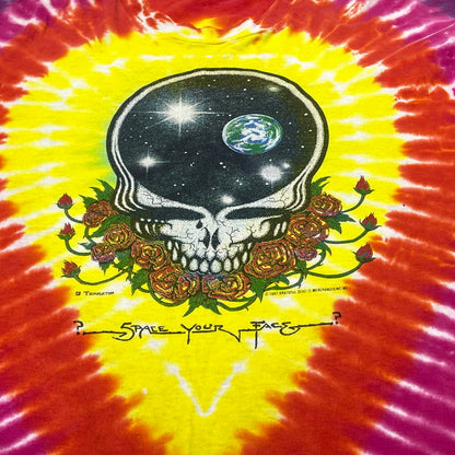【現状渡し品】【メンズ】 FRUIT OF THE LOOM フルーツ オブ ザ ルーム 90's GRATEFUL DEAD SPACE YOUR FACE T-SHIRT 90年代 グレイトフル デッド スペース ユア フェイス Tシャツ 半袖 トップス 145-260812-sa-08-tei サイズ：L カラー：タイダイ 万代Net店