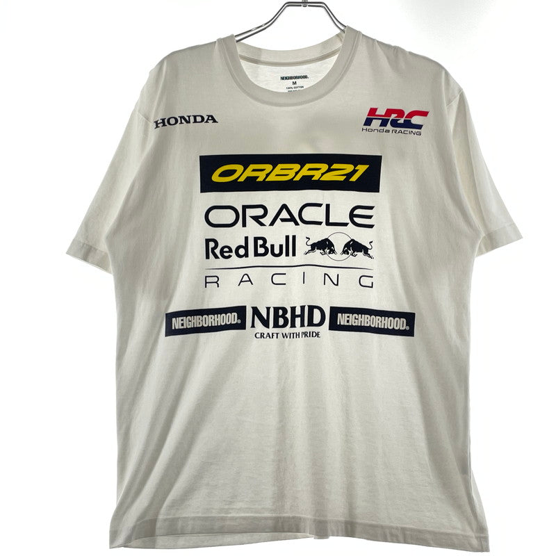 【現状渡し品】【メンズ】 NEIGHBORHOOD ネイバーフッド ORACLE RED BULL HONDA Tシャツ オラクル レッド ブル ホンダ 半袖 トップス 142-260812-sa-10-tei サイズ：M カラー：ホワイト 万代Net店