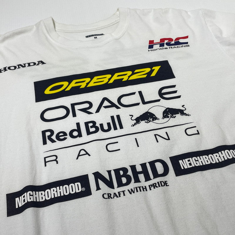 【現状渡し品】【メンズ】 NEIGHBORHOOD ネイバーフッド ORACLE RED BULL HONDA Tシャツ オラクル レッド ブル ホンダ 半袖 トップス 142-260812-sa-10-tei サイズ：M カラー：ホワイト 万代Net店