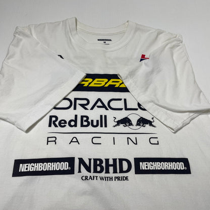 【現状渡し品】【メンズ】 NEIGHBORHOOD ネイバーフッド ORACLE RED BULL HONDA Tシャツ オラクル レッド ブル ホンダ 半袖 トップス 142-260812-sa-10-tei サイズ：M カラー：ホワイト 万代Net店