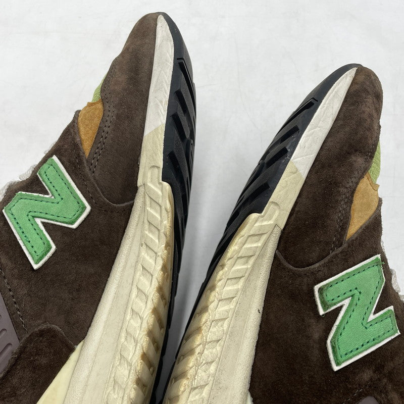 【中古品】【メンズ】 NEW BALANCE ニューバランス ABZORB SNEAKERS U998BG アブゾーブ スニーカー 靴 シューズ 162-260905-yo-07-teih サイズ：27.5cm カラー：ブラウン/グリーン 万代Net店