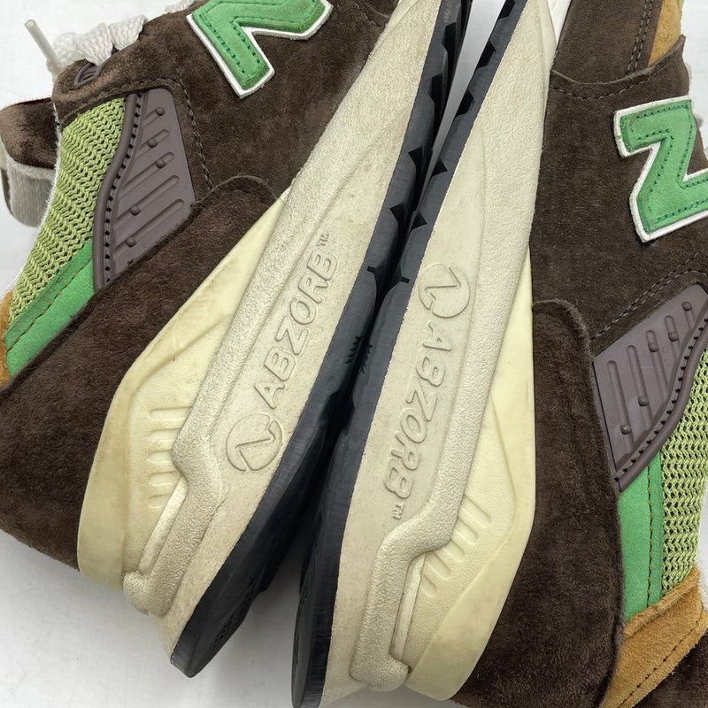 【中古品】【メンズ】 NEW BALANCE ニューバランス ABZORB SNEAKERS U998BG アブゾーブ スニーカー 靴 シューズ 162-260905-yo-07-teih サイズ：27.5cm カラー：ブラウン/グリーン 万代Net店