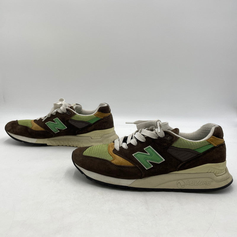 【中古品】【メンズ】 NEW BALANCE ニューバランス ABZORB SNEAKERS U998BG アブゾーブ スニーカー 靴 シューズ 162-260905-yo-07-teih サイズ：27.5cm カラー：ブラウン/グリーン 万代Net店
