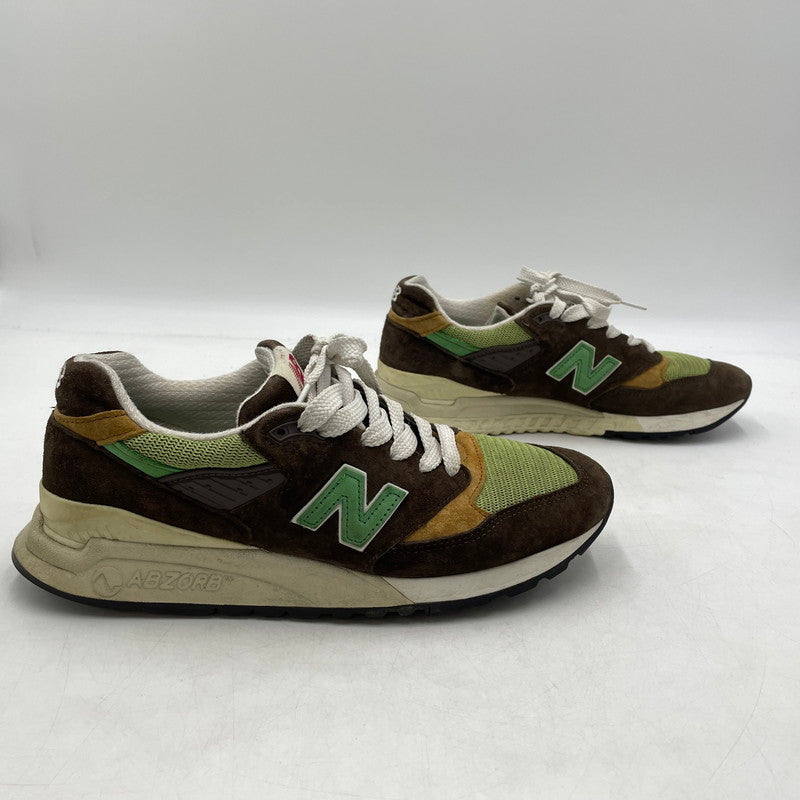 【中古品】【メンズ】 NEW BALANCE ニューバランス ABZORB SNEAKERS U998BG アブゾーブ スニーカー 靴 シューズ 162-260905-yo-07-teih サイズ：27.5cm カラー：ブラウン/グリーン 万代Net店