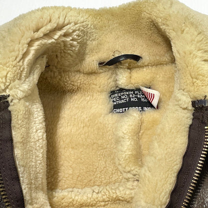 【現状渡し品】【メンズ】 SCHOTT ショット 70~80's VINTAGE B-6 JACKET 70～80年代 ヴィンテージ ジャケット アウター 145-260812-sa-01-tei サイズ：38 カラー：ブラウン 万代Net店