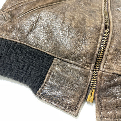 【現状渡し品】【メンズ】 SCHOTT ショット 70~80's VINTAGE B-6 JACKET 70～80年代 ヴィンテージ ジャケット アウター 145-260812-sa-01-tei サイズ：38 カラー：ブラウン 万代Net店