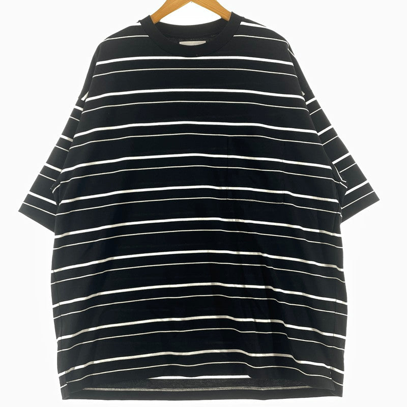 【中古品】【メンズ】 MARKA マーカ BORDER TEE S/S M21A-15CS01B ボーダー Tシャツ ショートスリーブ 半袖 トップス 140-260812-sa-13-tei サイズ：3 カラー：ブラック 万代Net店