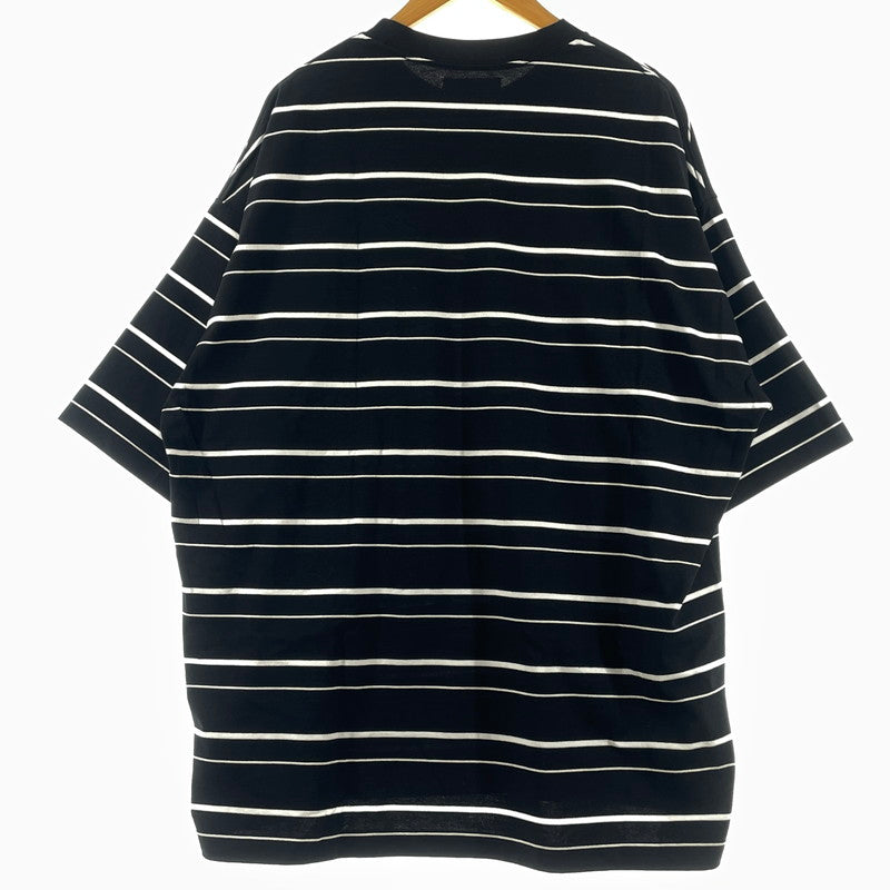 【中古品】【メンズ】 MARKA マーカ BORDER TEE S/S M21A-15CS01B ボーダー Tシャツ ショートスリーブ 半袖 トップス 140-260812-sa-13-tei サイズ：3 カラー：ブラック 万代Net店