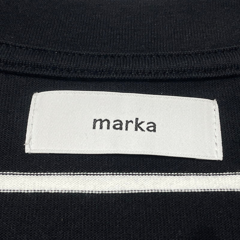 【中古品】【メンズ】 MARKA マーカ BORDER TEE S/S M21A-15CS01B ボーダー Tシャツ ショートスリーブ 半袖 トップス 140-260812-sa-13-tei サイズ：3 カラー：ブラック 万代Net店