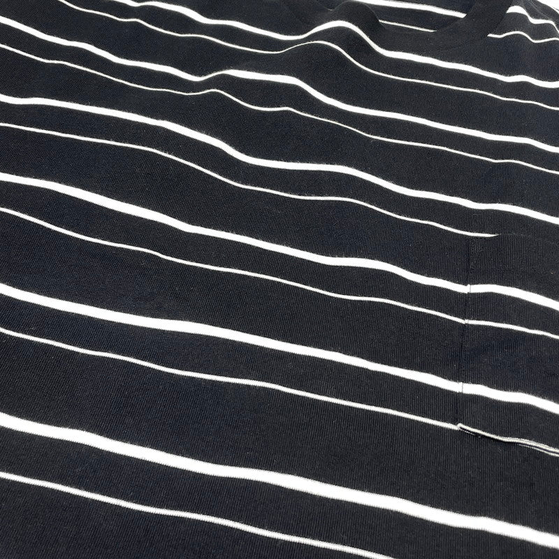 【中古品】【メンズ】 MARKA マーカ BORDER TEE S/S M21A-15CS01B ボーダー Tシャツ ショートスリーブ 半袖 トップス 140-260812-sa-13-tei サイズ：3 カラー：ブラック 万代Net店