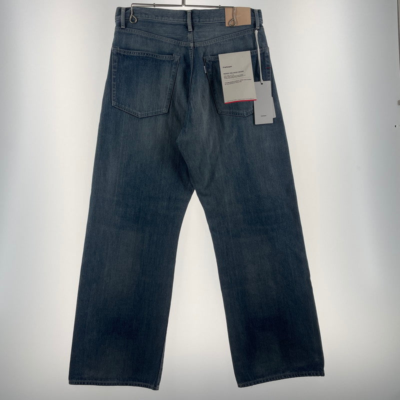 【中古品】【メンズ】 GRAPHPAPER グラフペーパー SELVAGE DENIM FIVE POCKET WIDE STRAIGHT PANTS GU261-40059LB サルベージ デニム ファイブ ポケット ワイド ストレート パンツ ボトムス 151-260812-sa-19-tei サイズ：2 カラー：インディゴ 万代Net店