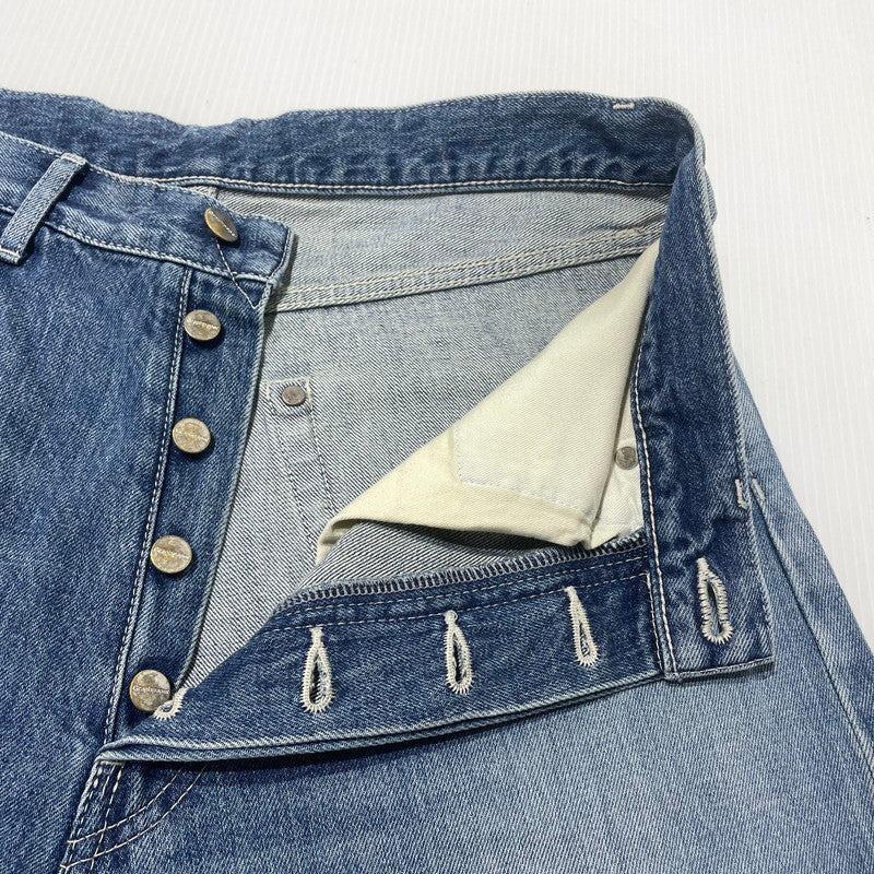 【中古品】【メンズ】 GRAPHPAPER グラフペーパー SELVAGE DENIM FIVE POCKET WIDE STRAIGHT PANTS GU261-40059LB サルベージ デニム ファイブ ポケット ワイド ストレート パンツ ボトムス 151-260812-sa-19-tei サイズ：2 カラー：インディゴ 万代Net店