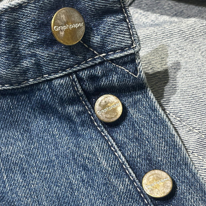 【中古品】【メンズ】 GRAPHPAPER グラフペーパー SELVAGE DENIM FIVE POCKET WIDE STRAIGHT PANTS GU261-40059LB サルベージ デニム ファイブ ポケット ワイド ストレート パンツ ボトムス 151-260812-sa-19-tei サイズ：2 カラー：インディゴ 万代Net店