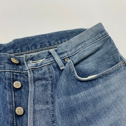 【中古品】【メンズ】 GRAPHPAPER グラフペーパー SELVAGE DENIM FIVE POCKET WIDE STRAIGHT PANTS GU261-40059LB サルベージ デニム ファイブ ポケット ワイド ストレート パンツ ボトムス 151-260812-sa-19-tei サイズ：2 カラー：インディゴ 万代Net店