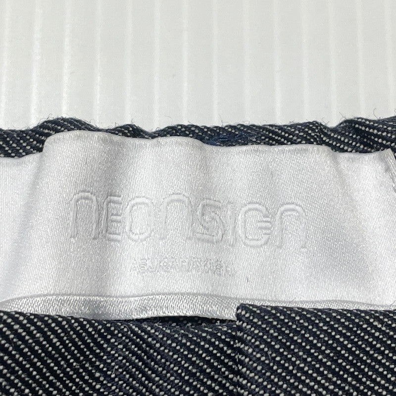 【中古品】【メンズ】 NEON SIGN ネオ サイン 22Ｗ WIDE DENIM SLACKS WOOL N1605 2022年冬 ワイド デニム スラックス ウール ボトムス ジーンズ 155-260812-sa-17-tei サイズ：48 カラー：ブルー 万代Net店