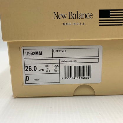 【中古品】【メンズ】 NEW BALANCE ニューバランス SNEAKERS U992MM スニーカー 靴 シューズ 162-260917-ko-10-teih サイズ：26cm カラー：グレー系 万代Net店