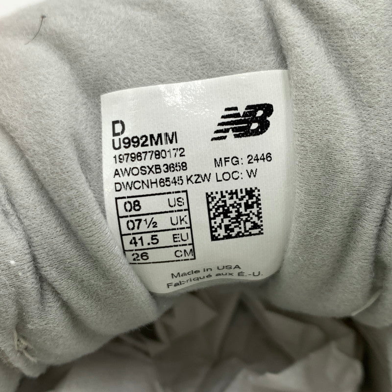 【中古品】【メンズ】 NEW BALANCE ニューバランス SNEAKERS U992MM スニーカー 靴 シューズ 162-260917-ko-10-teih サイズ：26cm カラー：グレー系 万代Net店