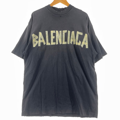 【中古品】【メンズ】 BALENCIAGA バレンシアガ 23SS TAPE TYPE MEDIUM FIT TEE 739784 2023春夏 テープ タイプ ミディアム フィット Tシャツ 半袖 トップス 141-260812-sa-12-tei サイズ：XS カラー：グレー 万代Net店