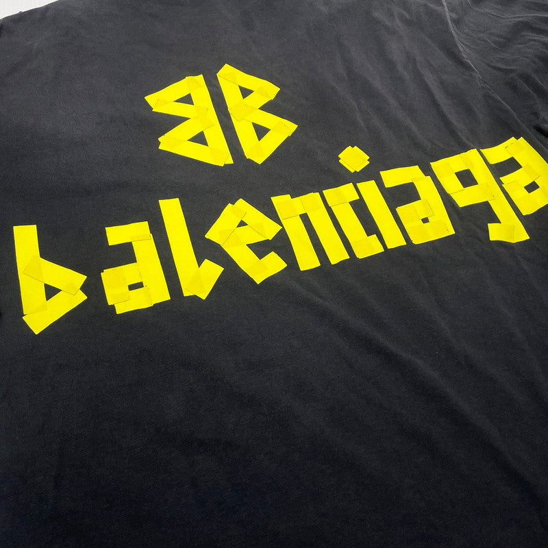 【中古品】【メンズ】 BALENCIAGA バレンシアガ 23SS TAPE TYPE MEDIUM FIT TEE 739784 2023春夏 テープ タイプ ミディアム フィット Tシャツ 半袖 トップス 141-260812-sa-12-tei サイズ：XS カラー：グレー 万代Net店